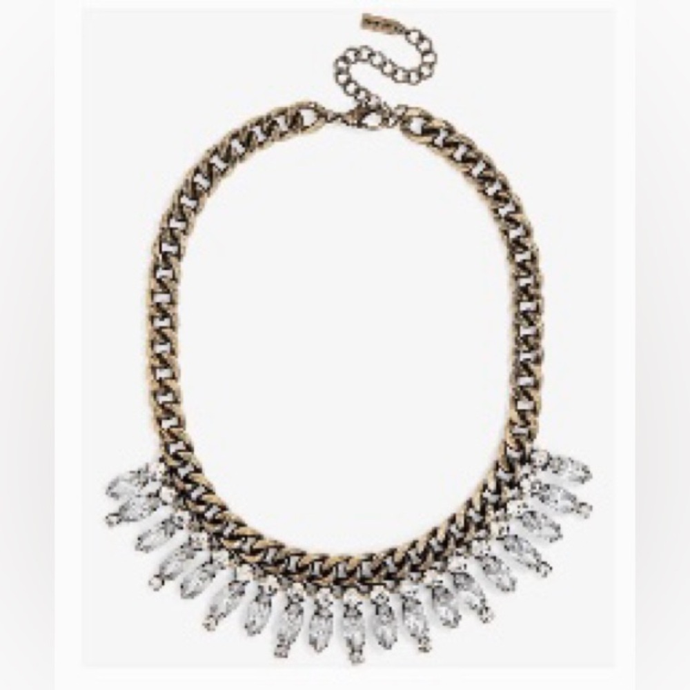 BaubleBar X Nordstrom Crystal Ray Bib necklace limited 2014 pop-up
